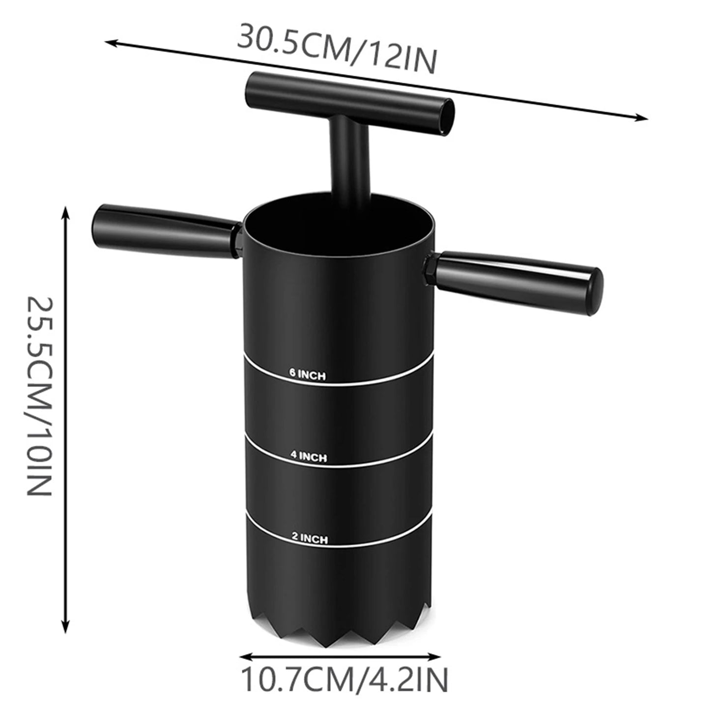 Golf Cup Cutter with Detachable Handle Carbon Steel USGA Standard 2In 4In and 6In for Backyard Lawn Garden Training