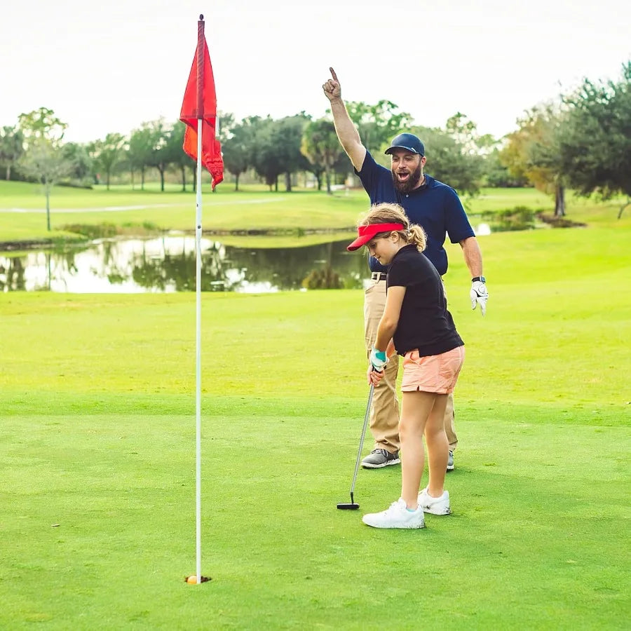 Complete Golf Club Set with Stand Bag for Right-Handed Junior Players Featuring 205cc 3 Fairway Wood 7 and 9 Irons Putter Foame