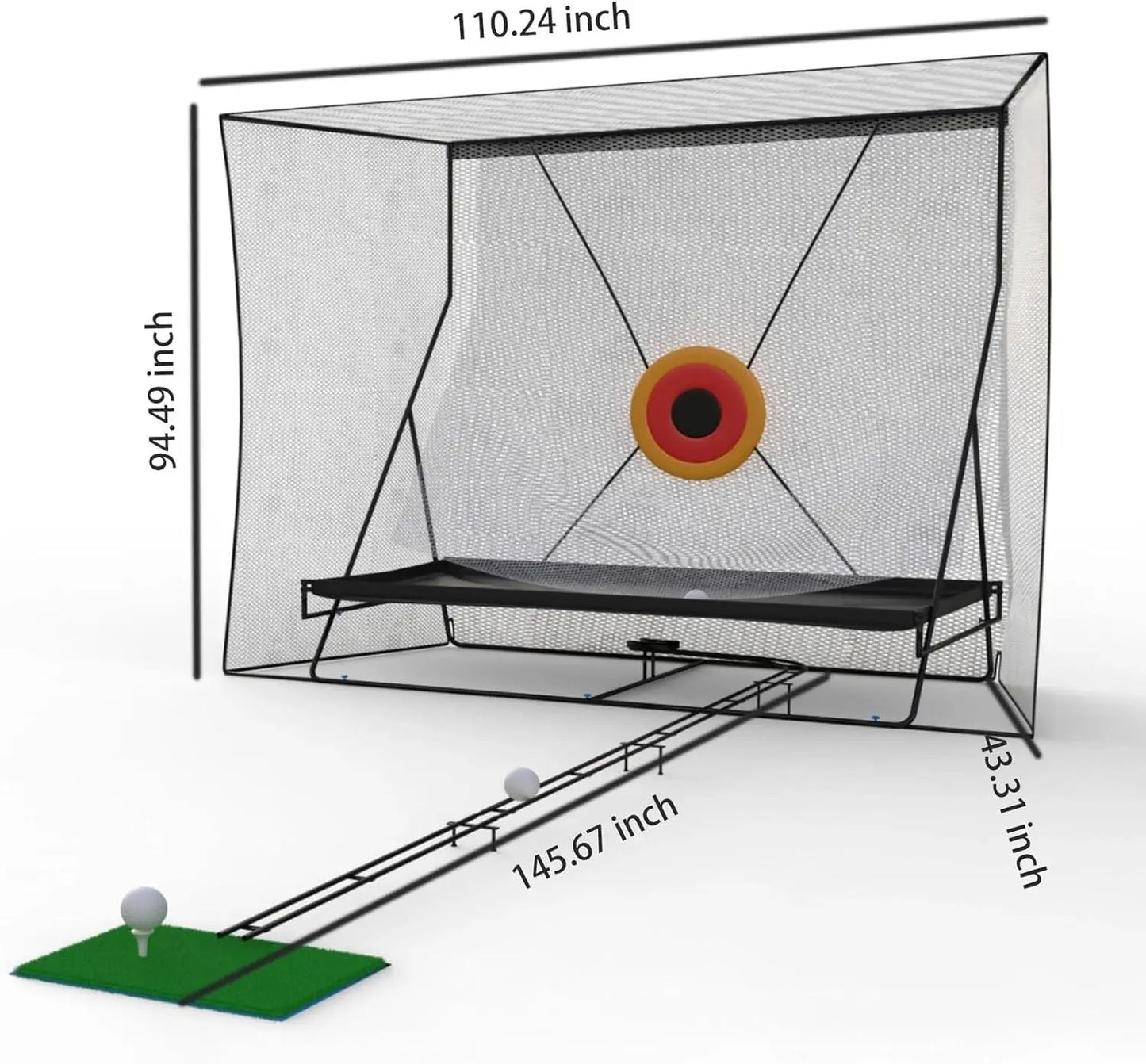 Golf Practice Net With Ball Return For Backyard Swing Training