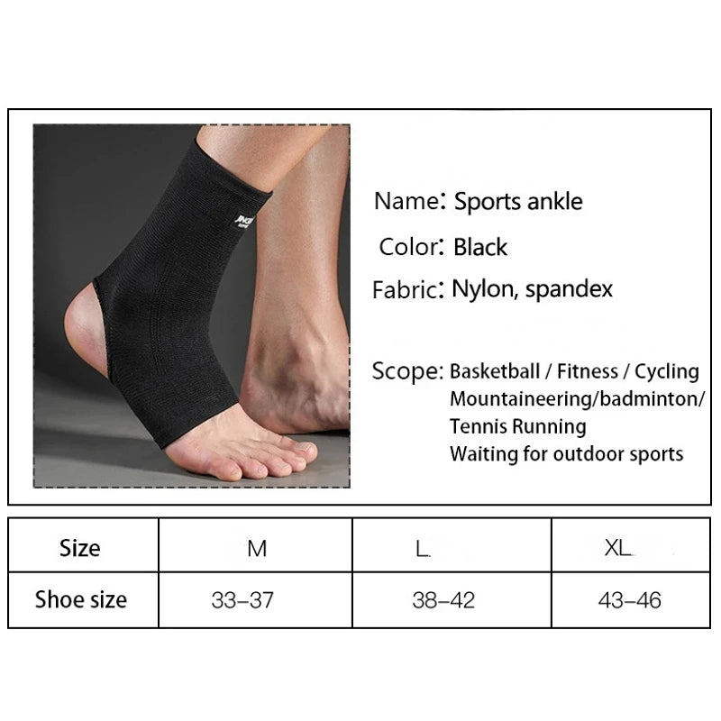 Elastic Breathable Ankle Sleeve For Running And Basketball
