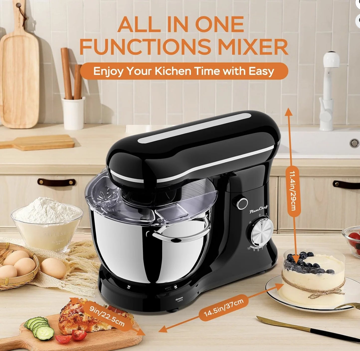 Suning Plum Chef Electric Stand Mixer With Copper Core Motor
