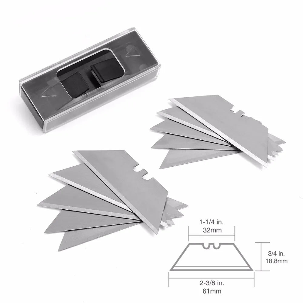 WORKPRO Folding Utility Knife With Aluminum Handle And 10 Blades