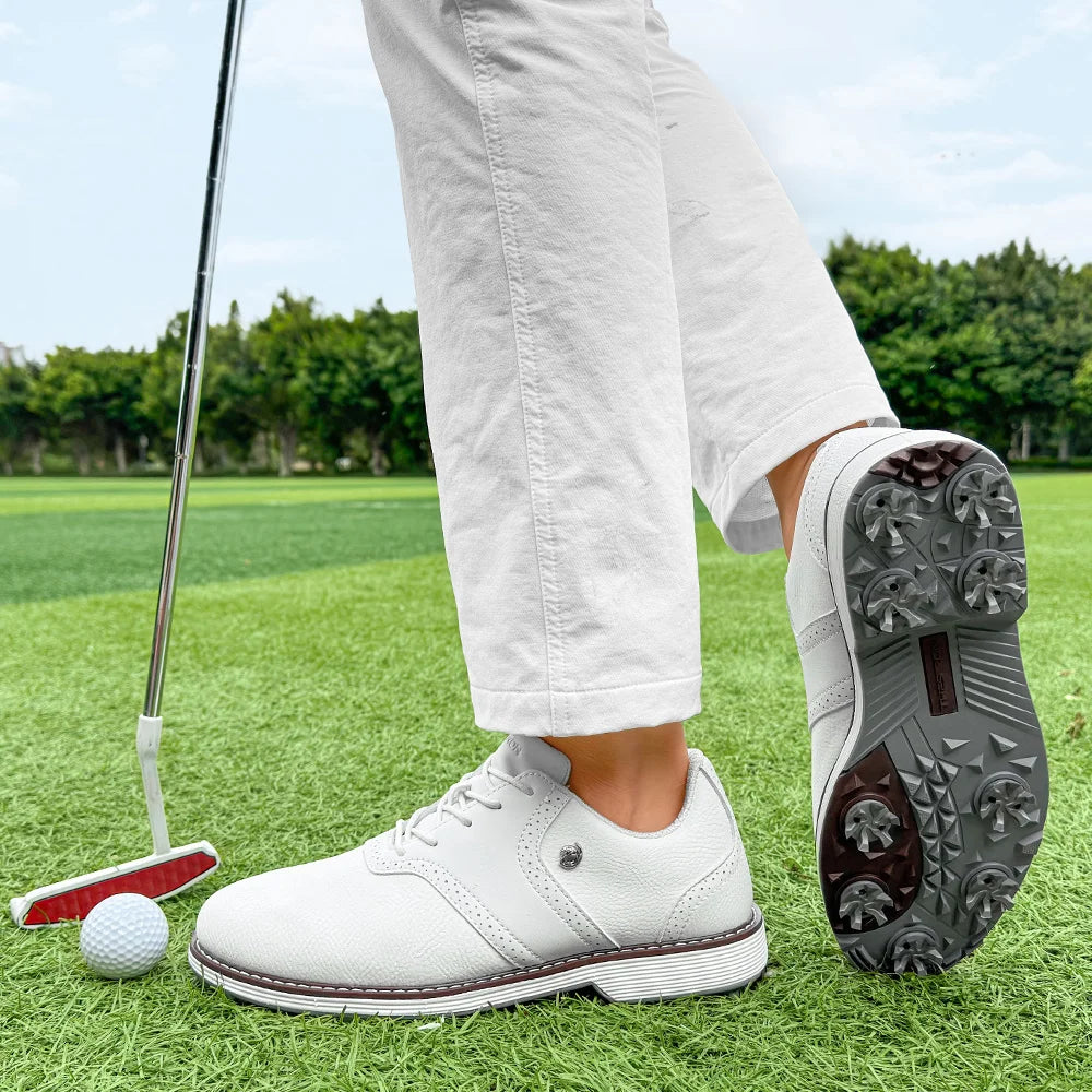 Lenox Men's Golf Shoes Spiked Sneakers for Golfers