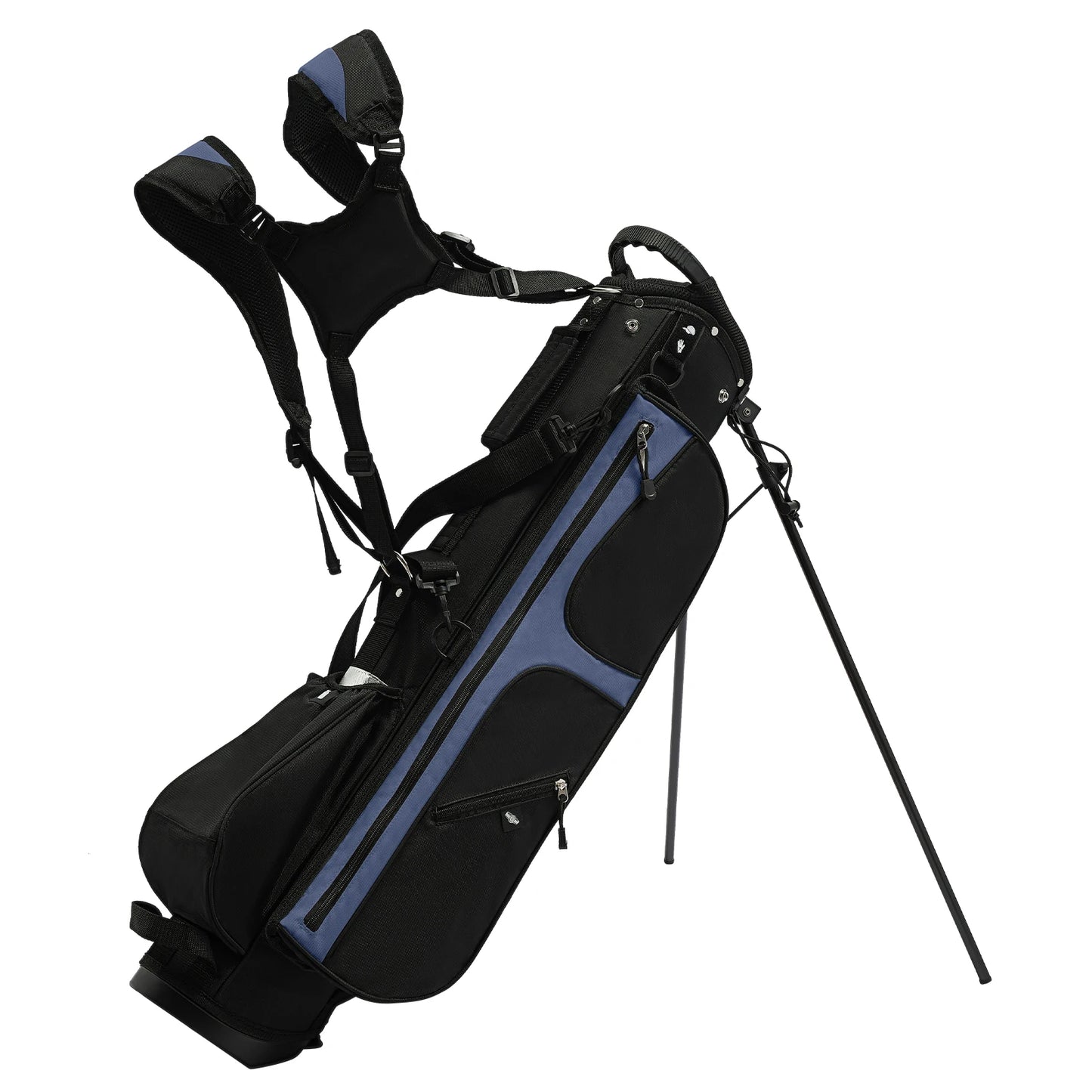 Bymaocar Portable Golf Stand Bag 3 Dividers And 5 Pockets