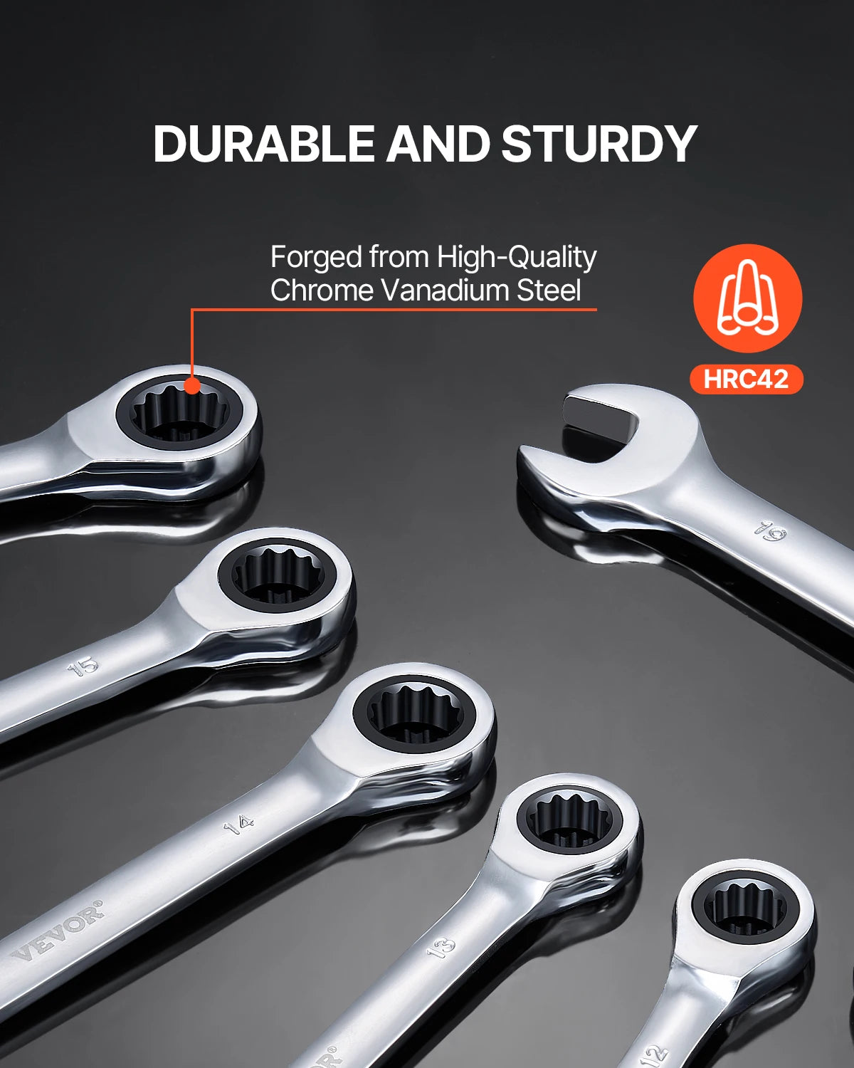 SucceBuy 8/16PCs Combination Wrench Set Ratcheting Wrench Set Organizer RackCr-V Steel Wrench Set Metric  Ideal GeneralHousehold