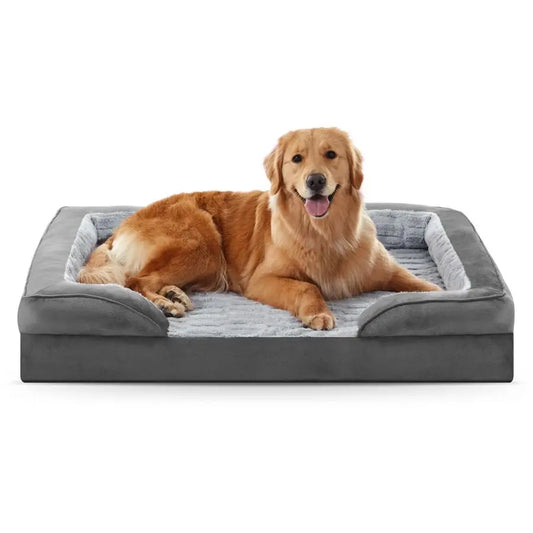 Orthopedic Dog Bed With Egg-Crate Foam Support For Pets