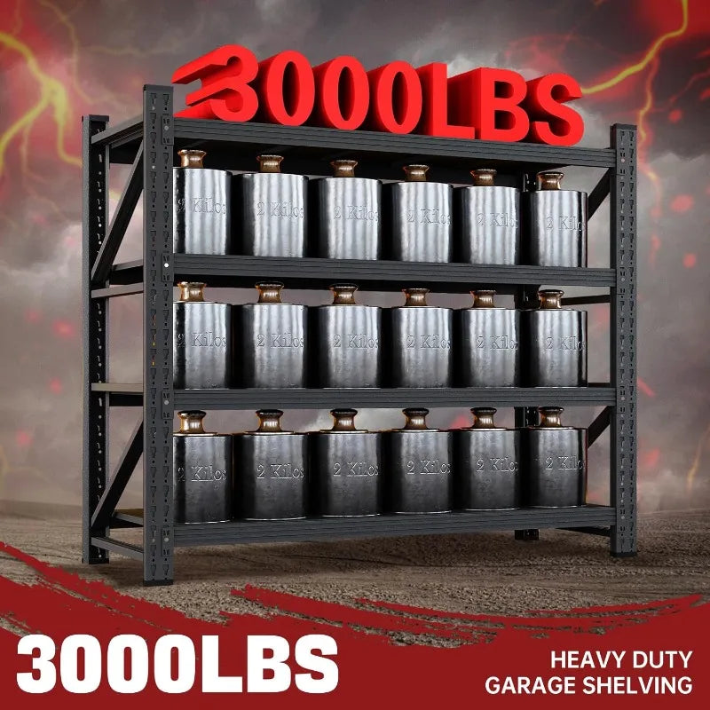 Heavy Duty Garage Shelving Unit With 3000 Lb Capacity