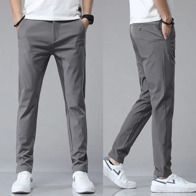 New Spring Summer Ultra-thin Men's Stretch Slim Straight Casual Pants High Quality Fashion Breathable Golf Sports Trousers