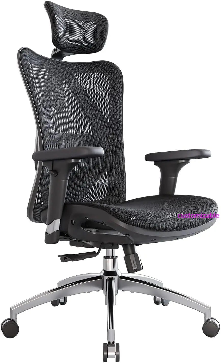 XMSJ Ergonomic Office Chair With 3 Way Armrests Lumbar Support