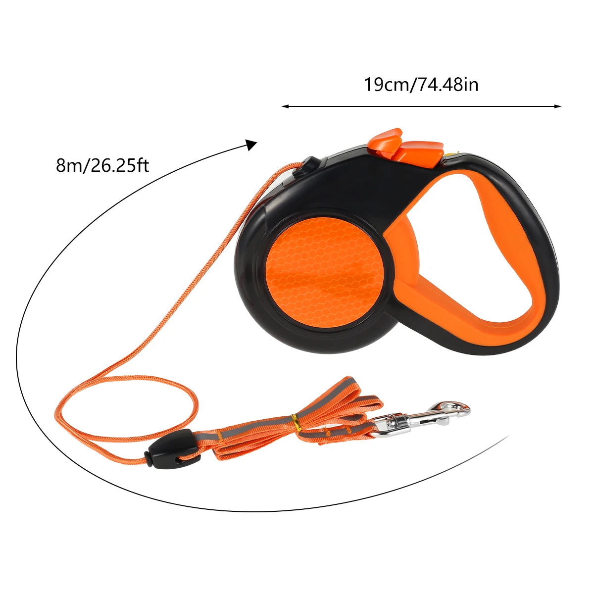 Retractable Dog Lead Heavy Duty Leash With Reflective Tape