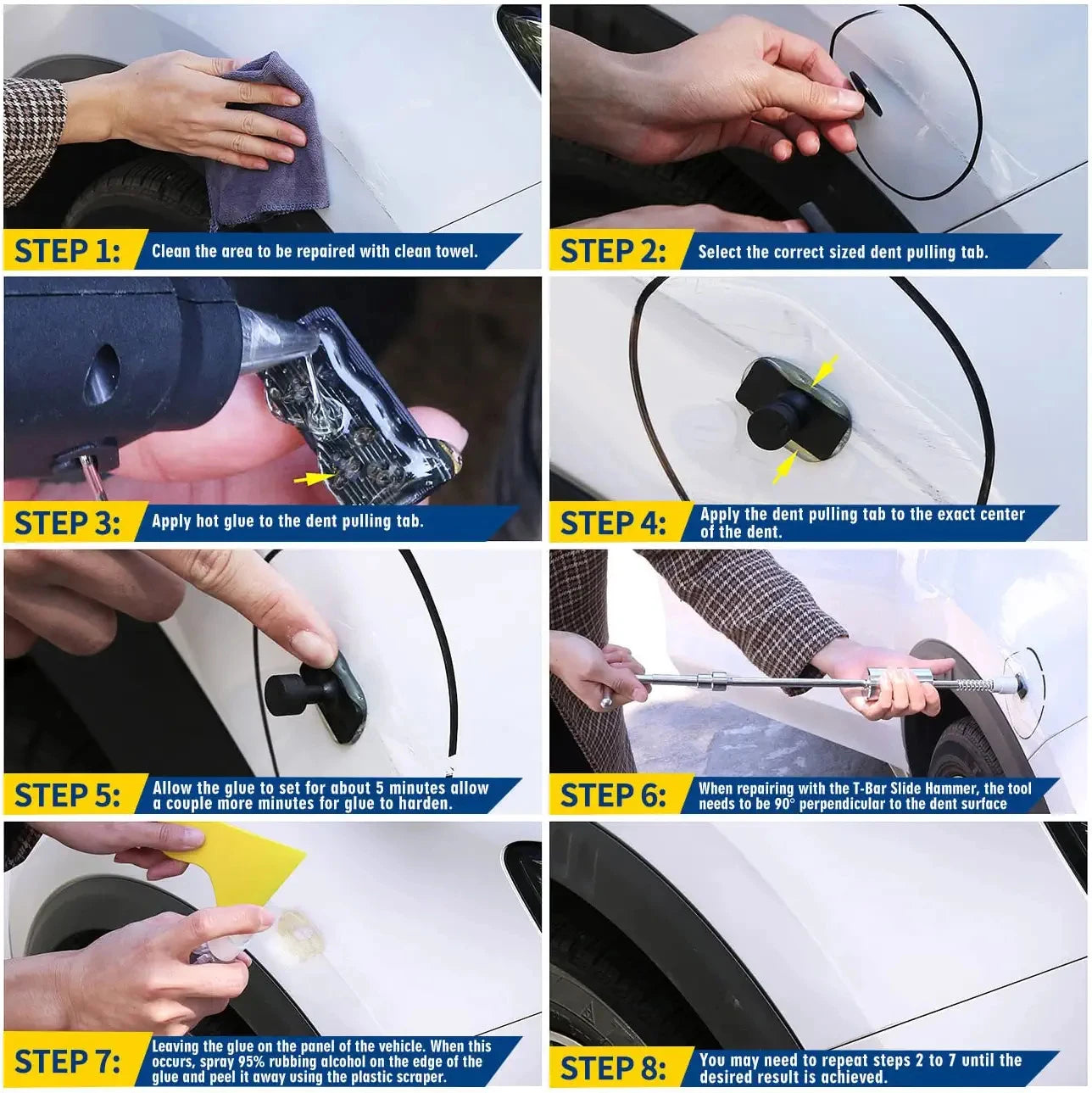PDR Auto Dent Removal Kit With Pro Suction Cup Puller