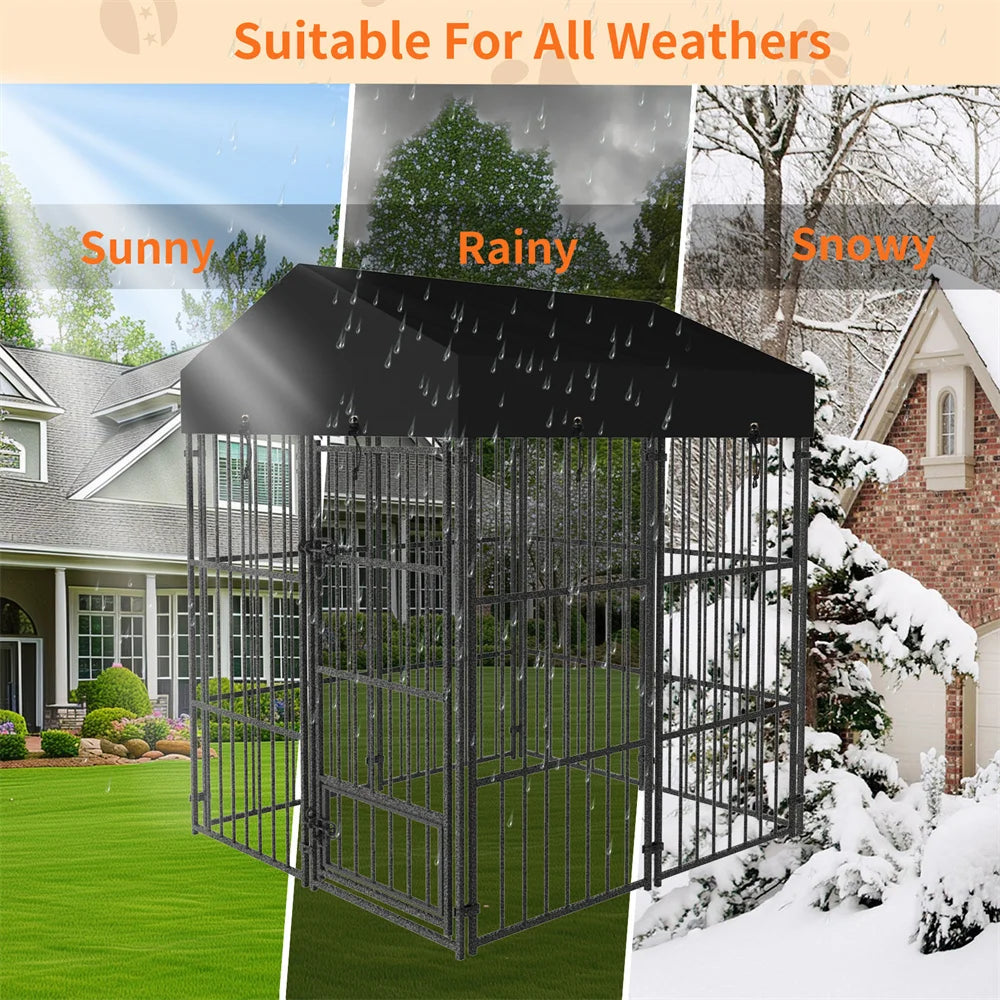 BORWARTH Heavy Duty Dog Kennel Welded Metal Playpen