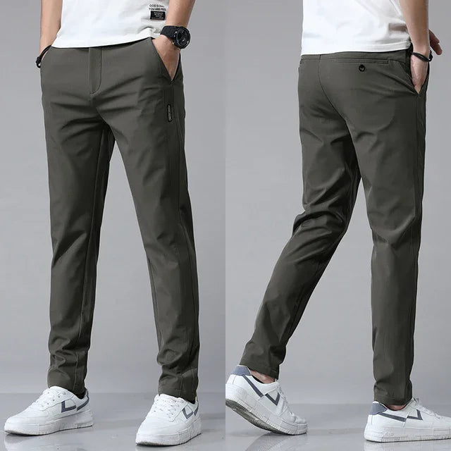 New Spring Summer Ultra-thin Men's Stretch Slim Straight Casual Pants High Quality Fashion Breathable Golf Sports Trousers