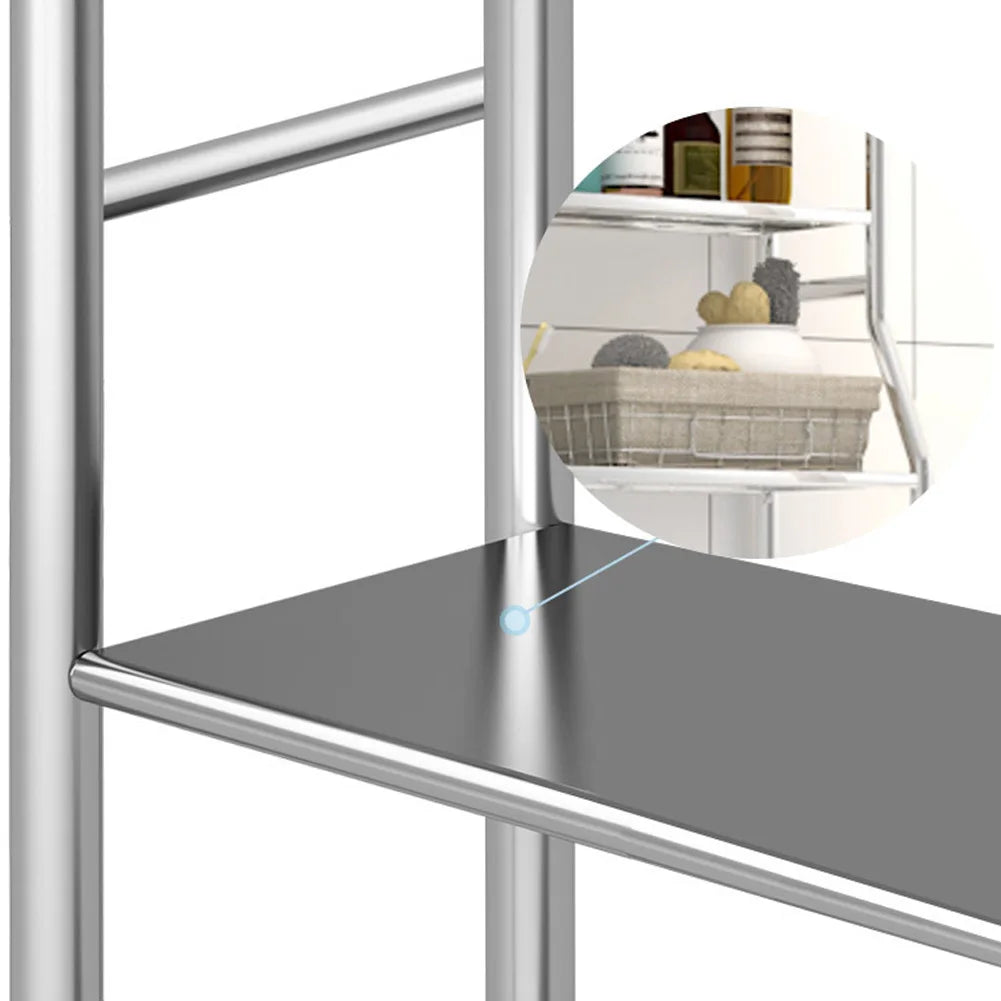 Studyset Over Toilet Storage Shelf Metal Bathroom Organizer With Paper Holder