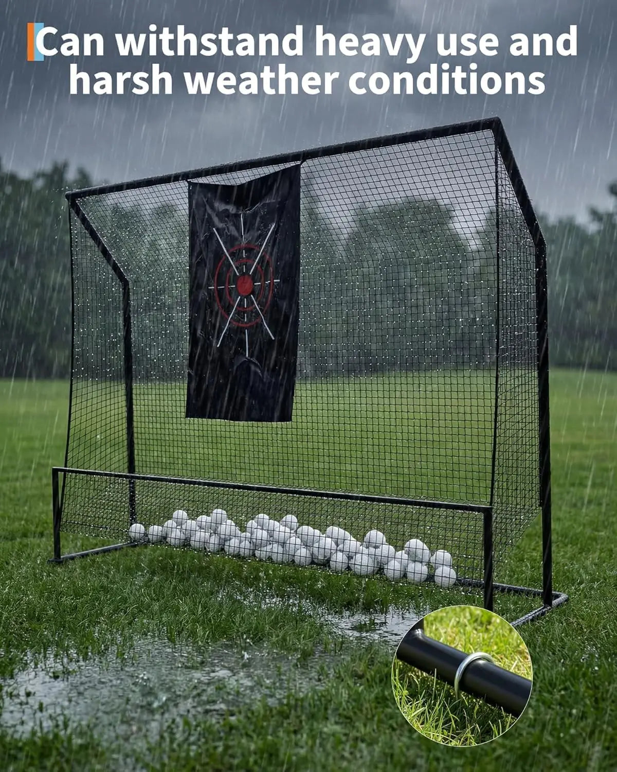 HiMISS Golf Practice Net Indoor Outdoor Heavy Duty Swing Trainer