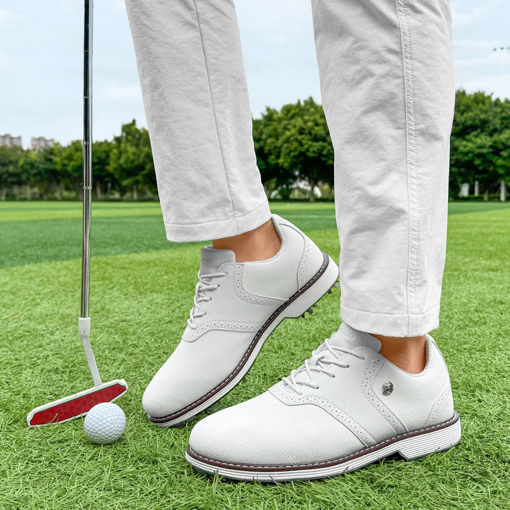 Lenox Men's Golf Shoes Spiked Sneakers for Golfers