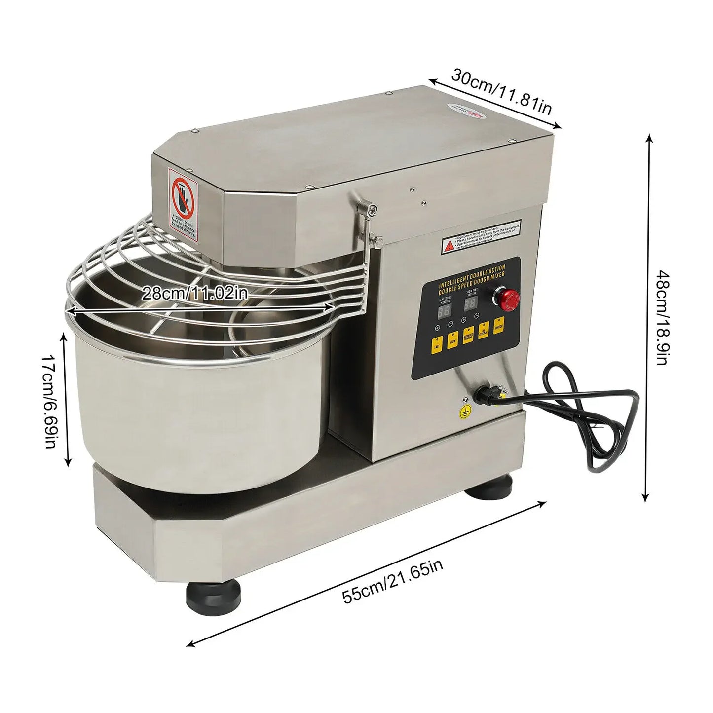 Bymaocar 110V Bakery Mixer Dough Kneading Machine