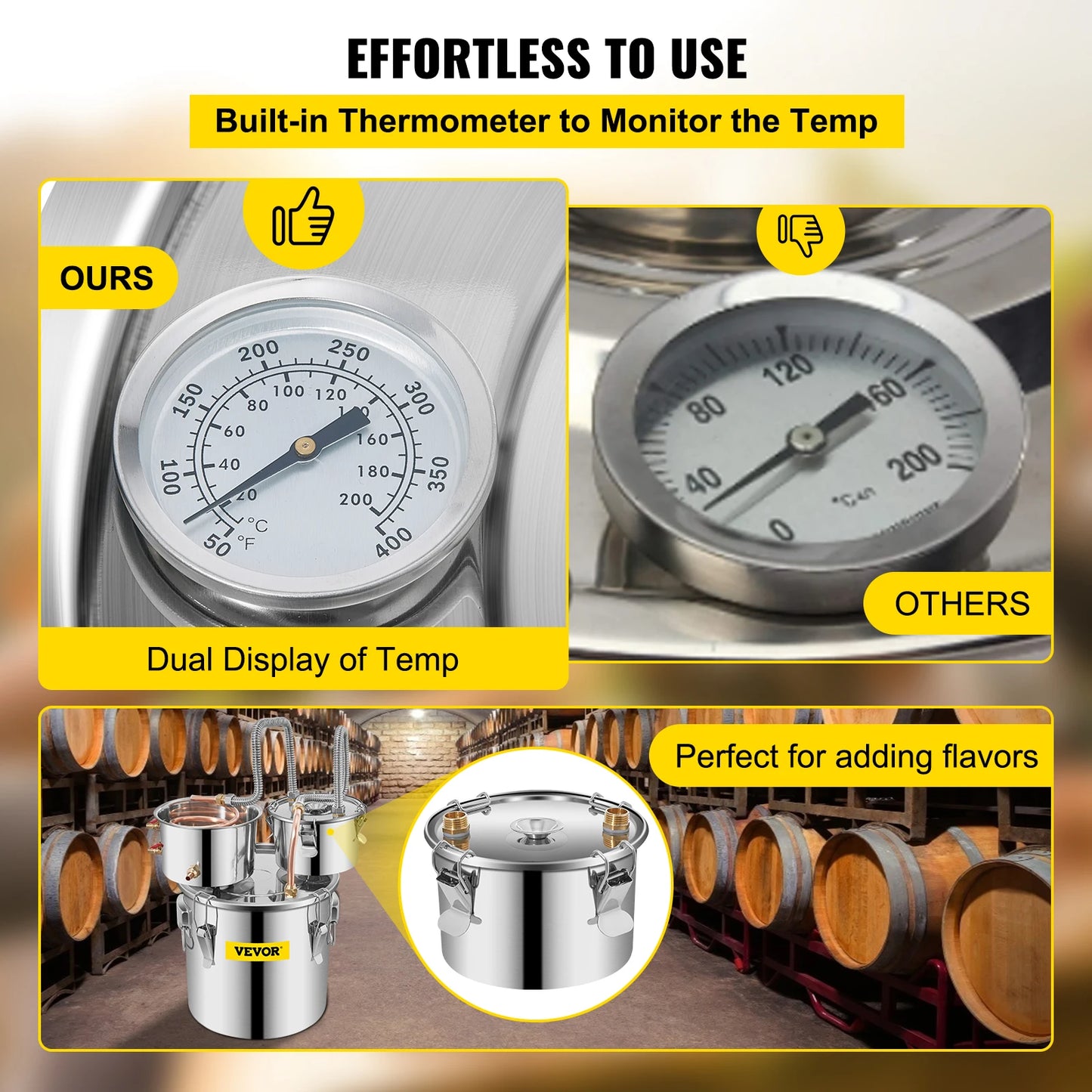 SucceBuy Alcohol Distiller Moonshine Stainless Steel Still