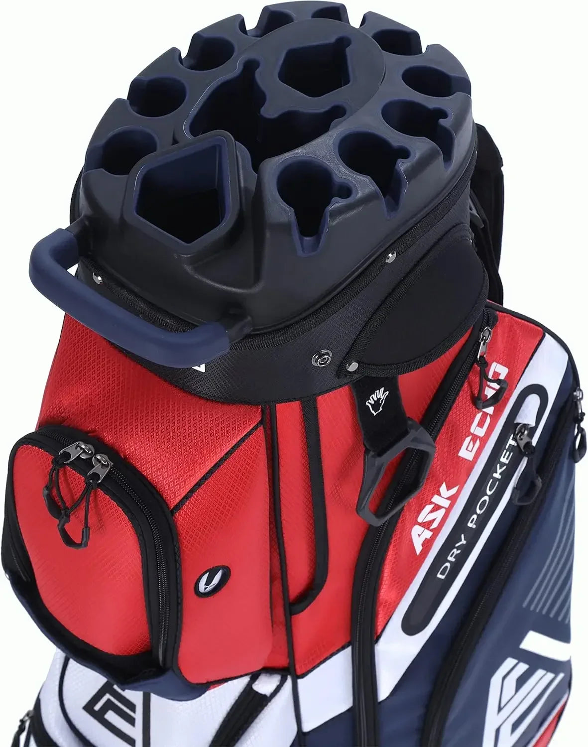 JIYU Premium 14-Way T-Lock Golf Cart Bag With Rain Cover