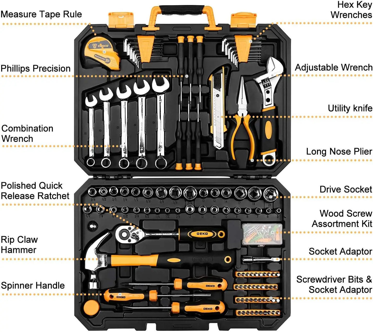DEKODIY Auto Repair Tool Set For General Household Use