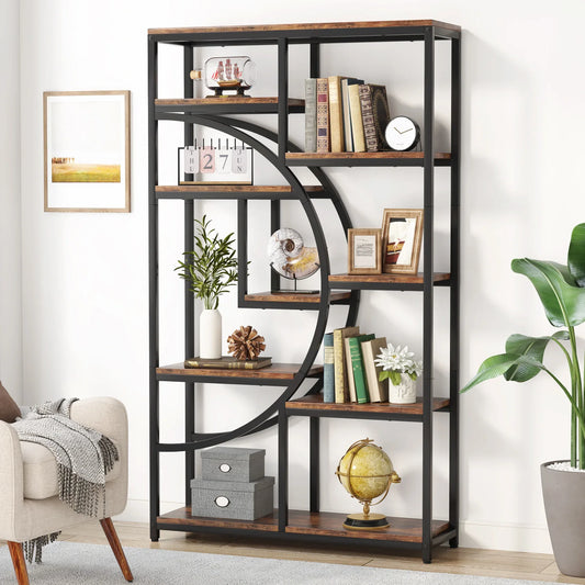 Tribesigns Industrial 5 Tier Etagere Bookcase Freestanding Storage Organizer