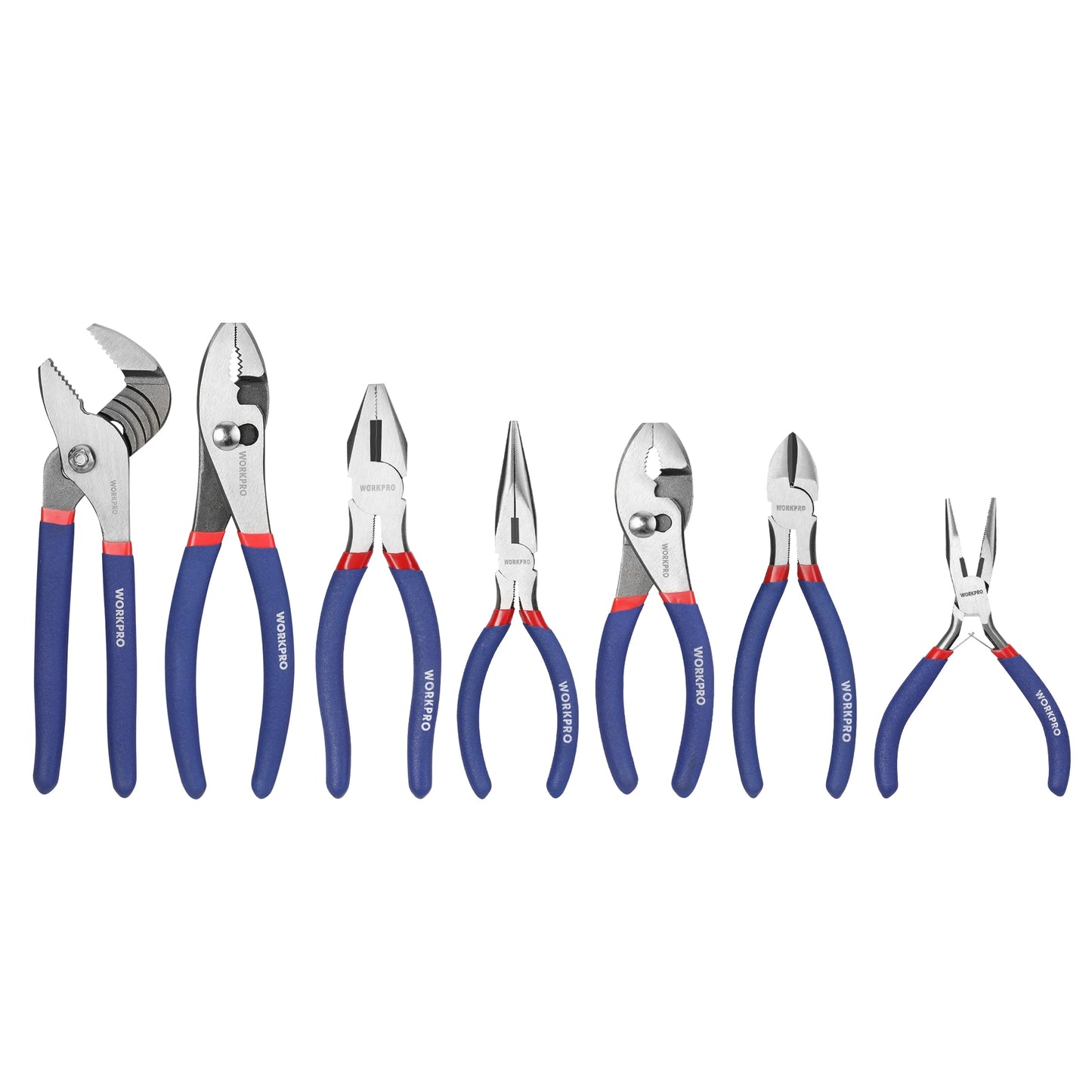 Workpro 7-Piece Pliers Set With Groove Joint And Slip Joint