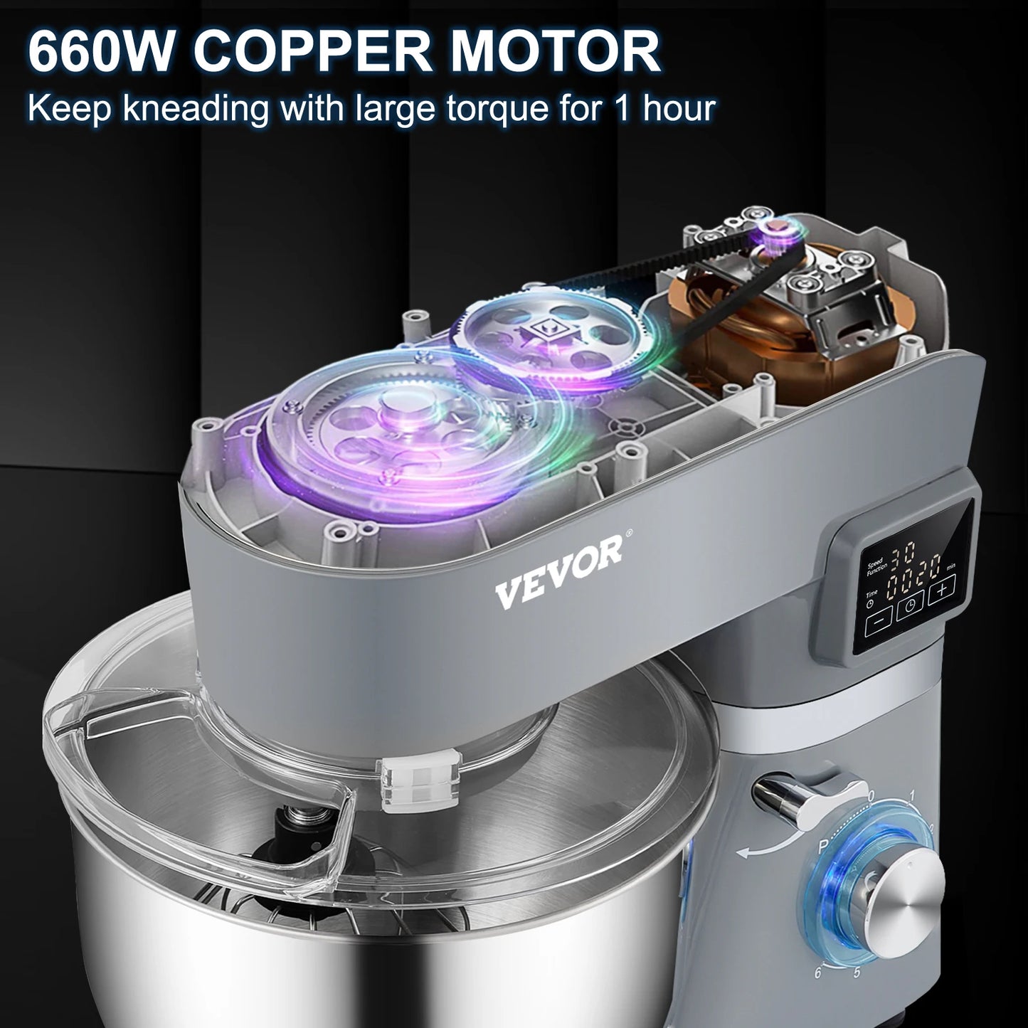 VEVOR Stand Mixer LCD Screen Timing