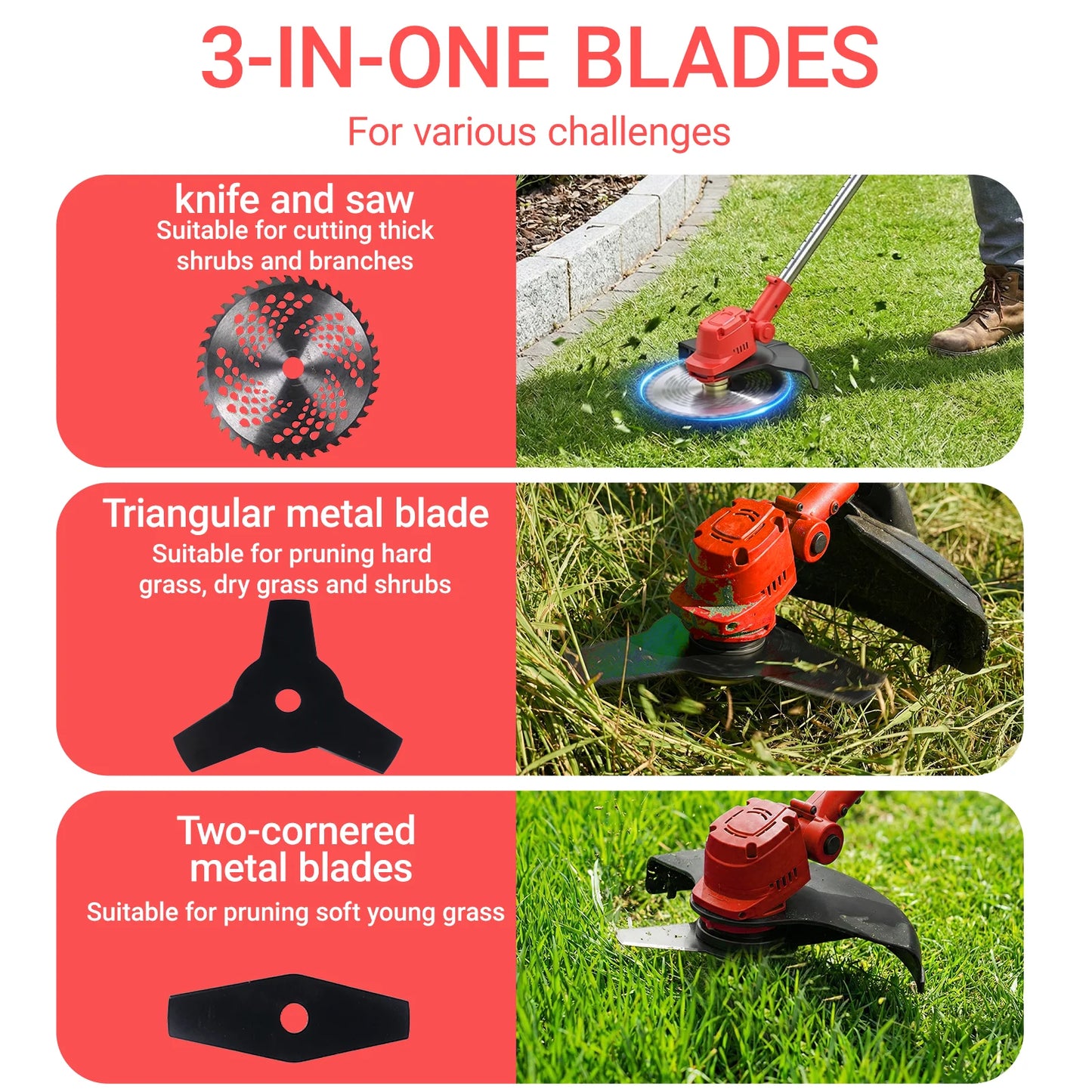 Cordless Self Propelled Digital Display Lawn Mower With Telescopic Handle