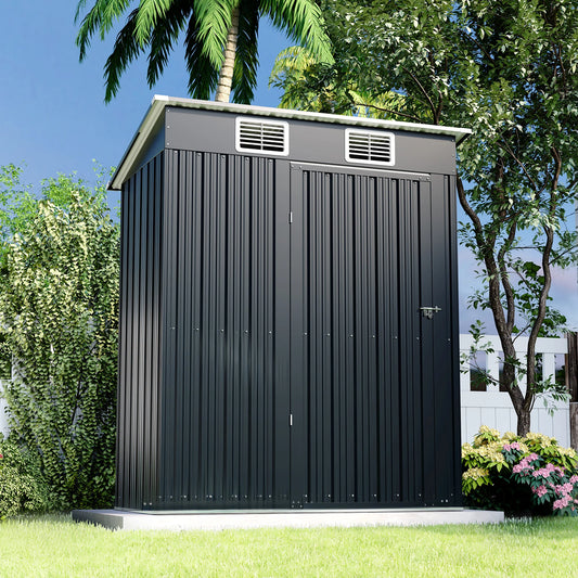 MORNGARDO Outdoor Metal Storage Shed Waterproof With Lockable Door