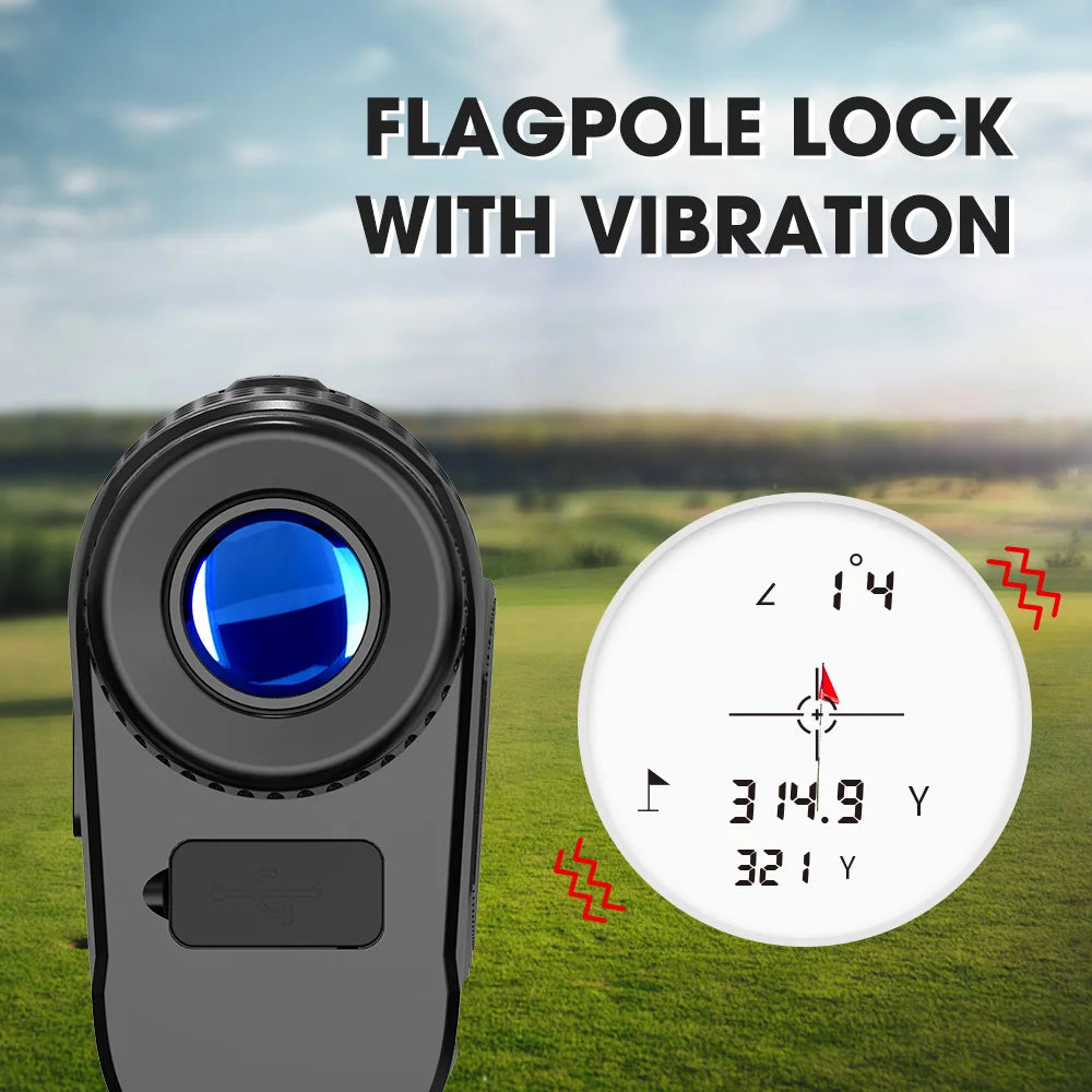 Nohawk Golf Rangefinder With Slope Flag Lock And Magnetic Function
