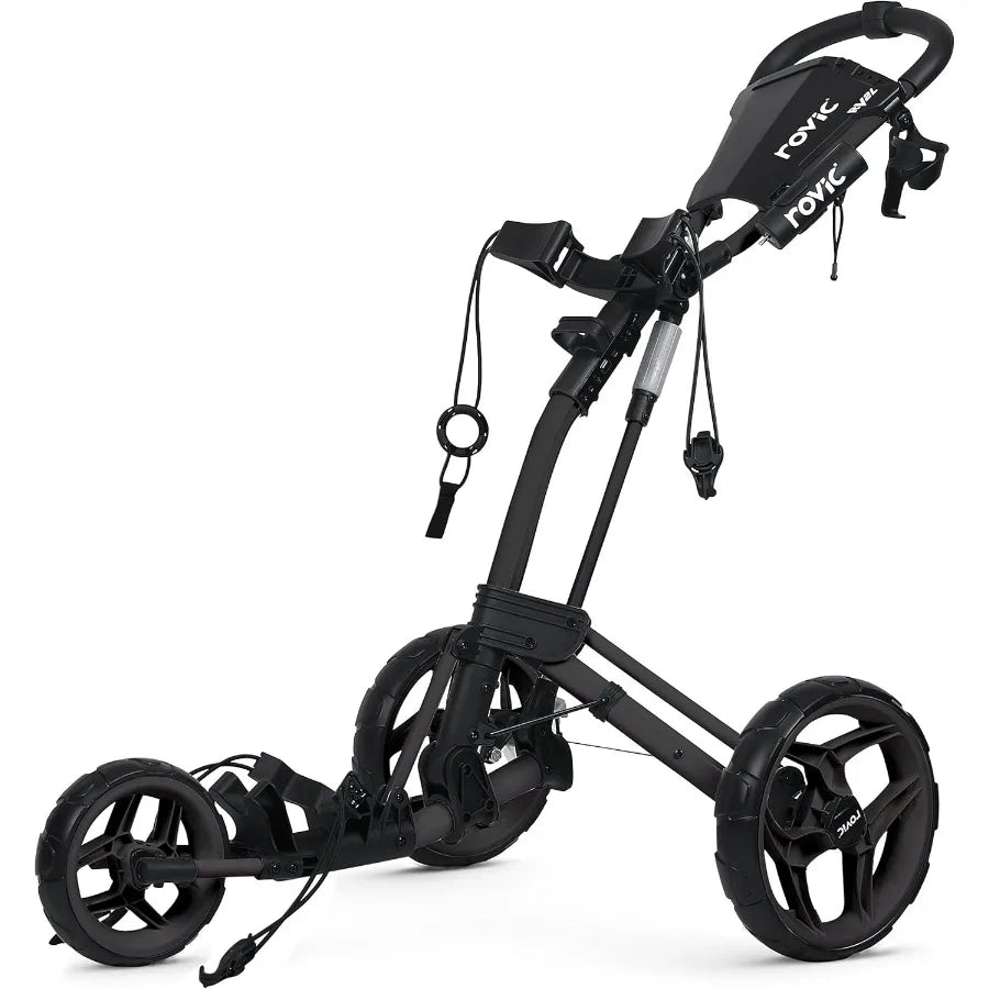 RV2L 3 Wheel Foldable Golf Push Cart For Easy Transport