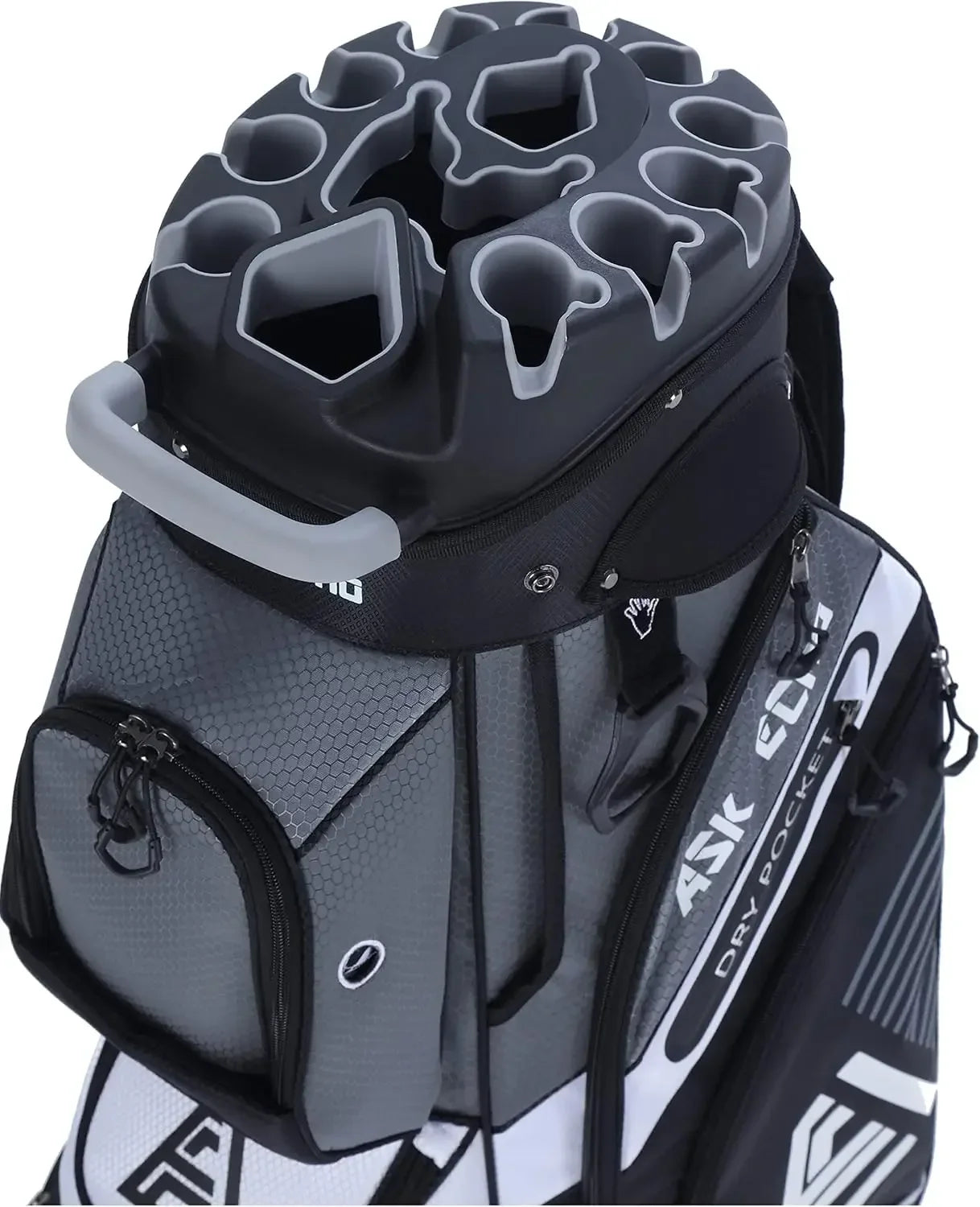 JIYU Premium 14-Way T-Lock Golf Cart Bag With Rain Cover