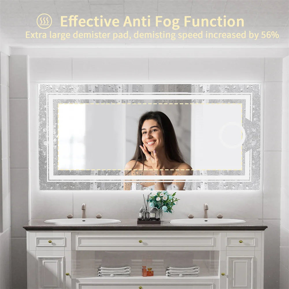 LUVODI LED Magnifying Bathroom Mirror With Touch Sensor