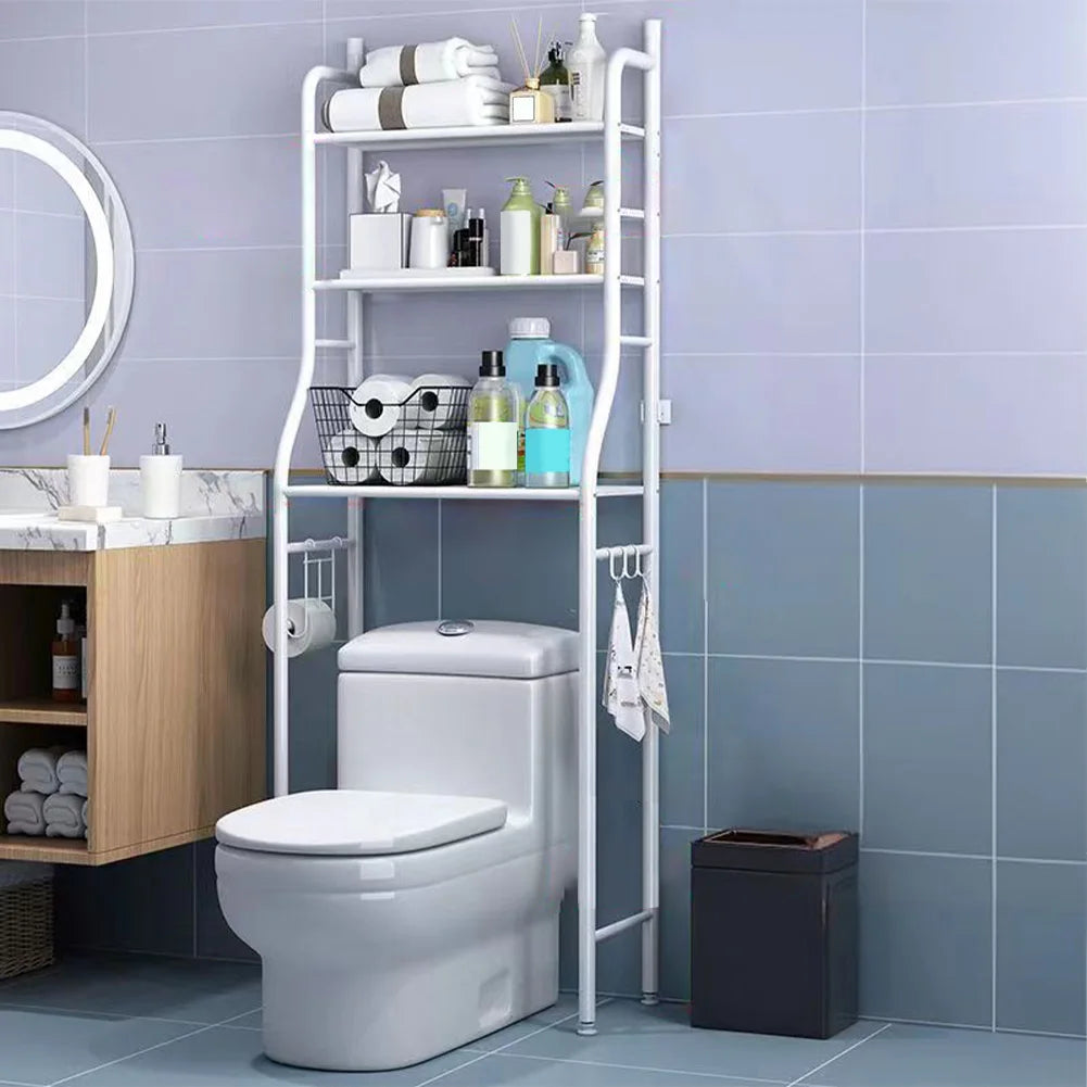 Studyset Over Toilet Storage Shelf Metal Bathroom Organizer With Paper Holder