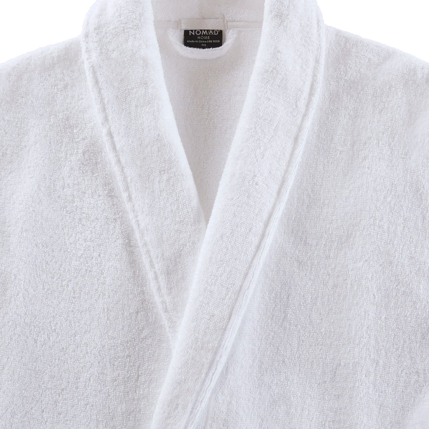 Premium Cotton Bathrobe With Shawl Collar And Patch Pockets