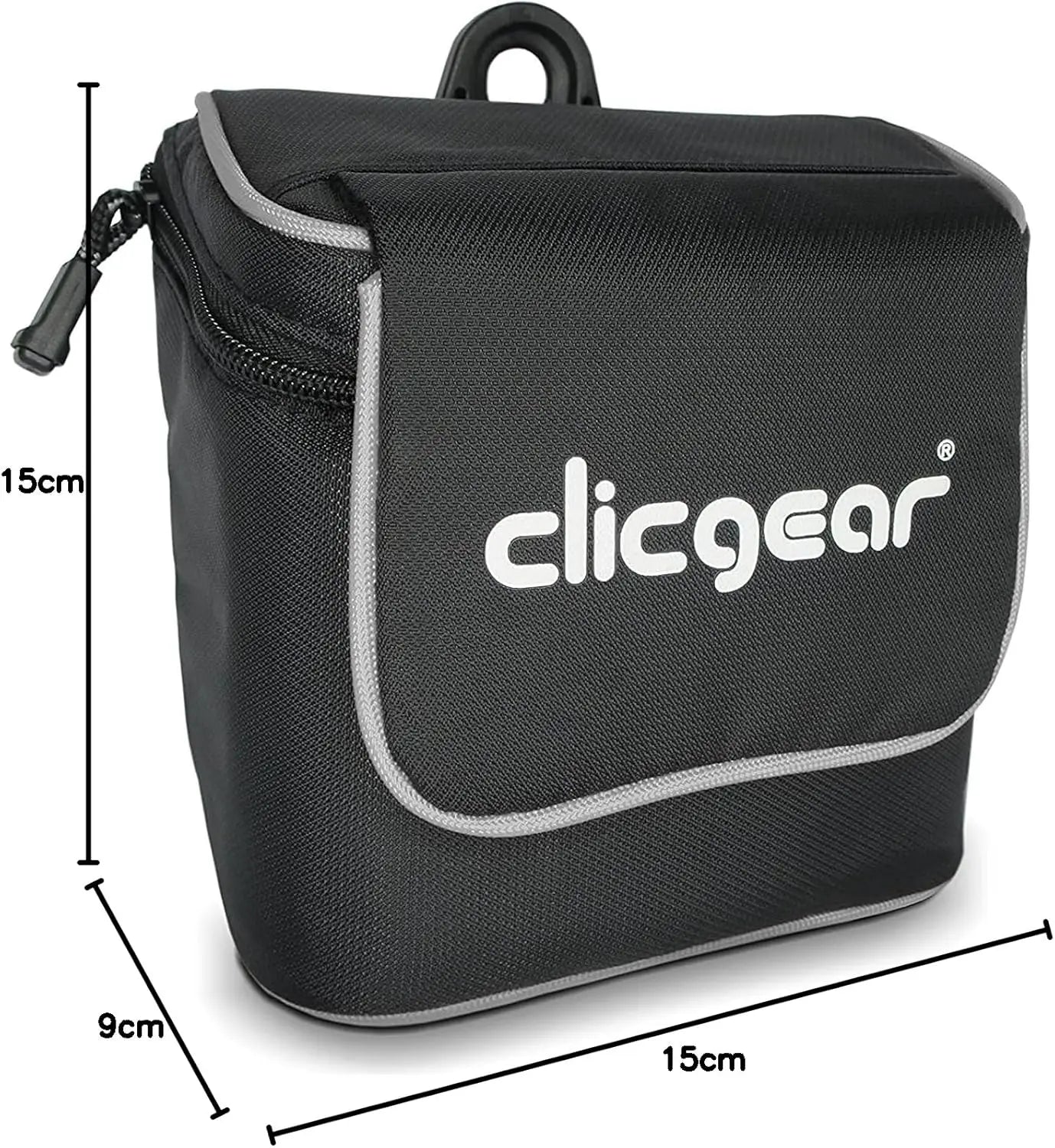 Waterproof Insulated Golf Cart Storage Pouch with Magnetic & Zipper Closures for Push Carts, Fits 1-Inch Handle Tubing