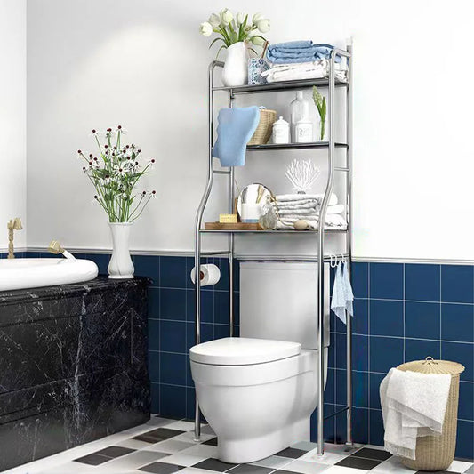 Studyset Over Toilet Storage Shelf Metal Bathroom Organizer With Paper Holder