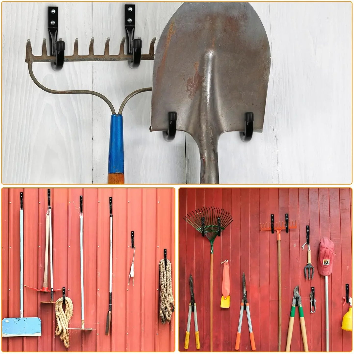 Heavy Duty Metal Garage Storage Hooks for Wall Mounting
