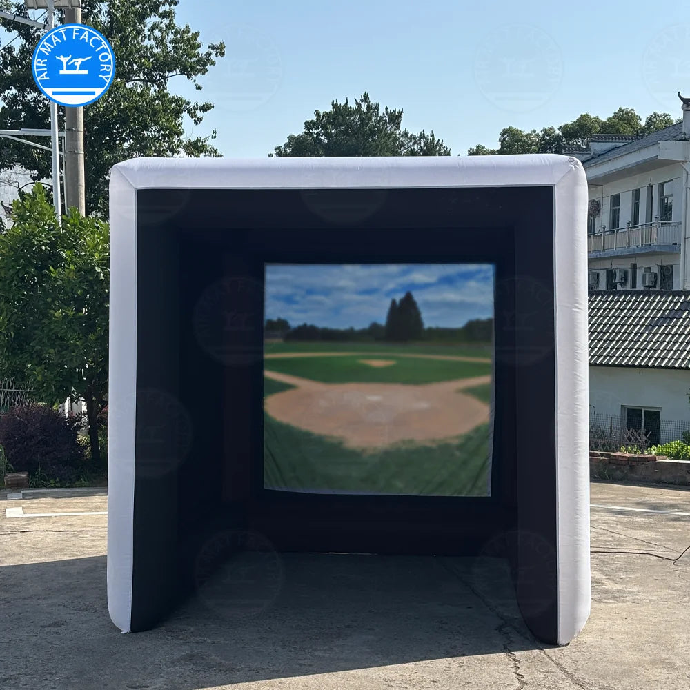 Inflatable Golf Practice Swing Simulator Tent Indoor Net Cage