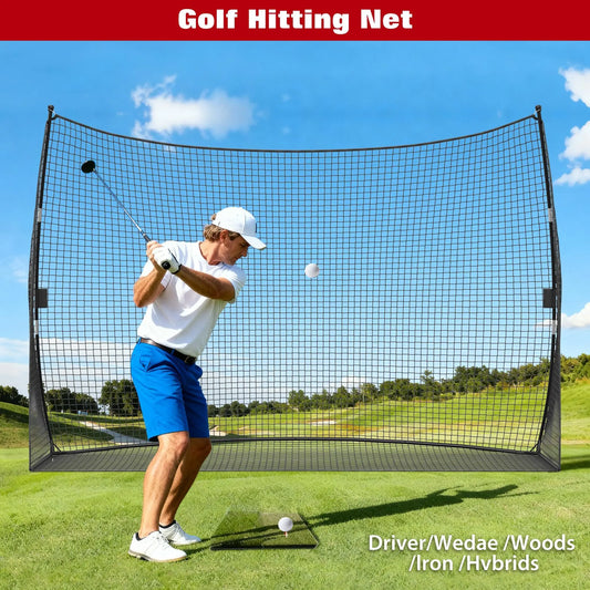 HiMISS Golf Practice Net Portable Backyard Hitting Net With Carry Bag