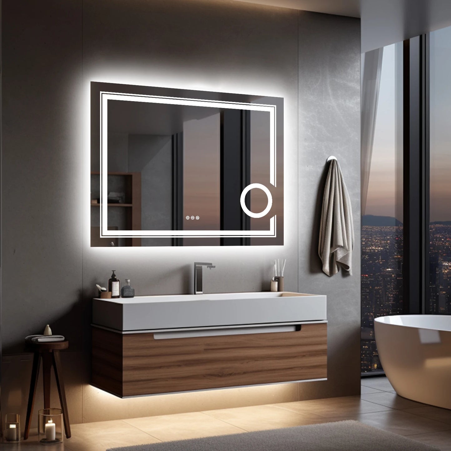 LUVODI LED Magnifying Bathroom Mirror With Touch Sensor