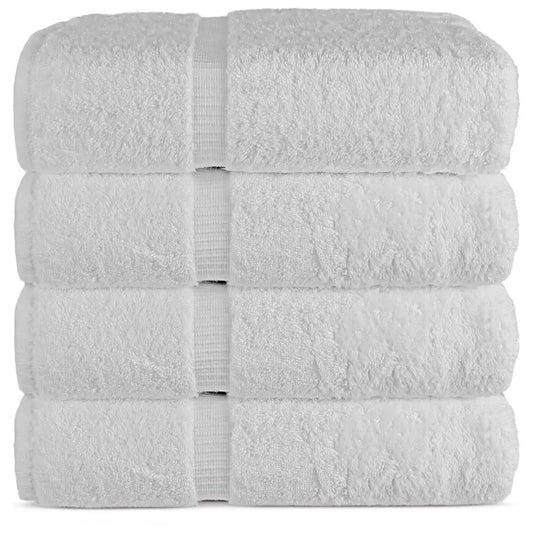 Premium Turkish Cotton Bath Towels 4 Piece Set For Home Spa
