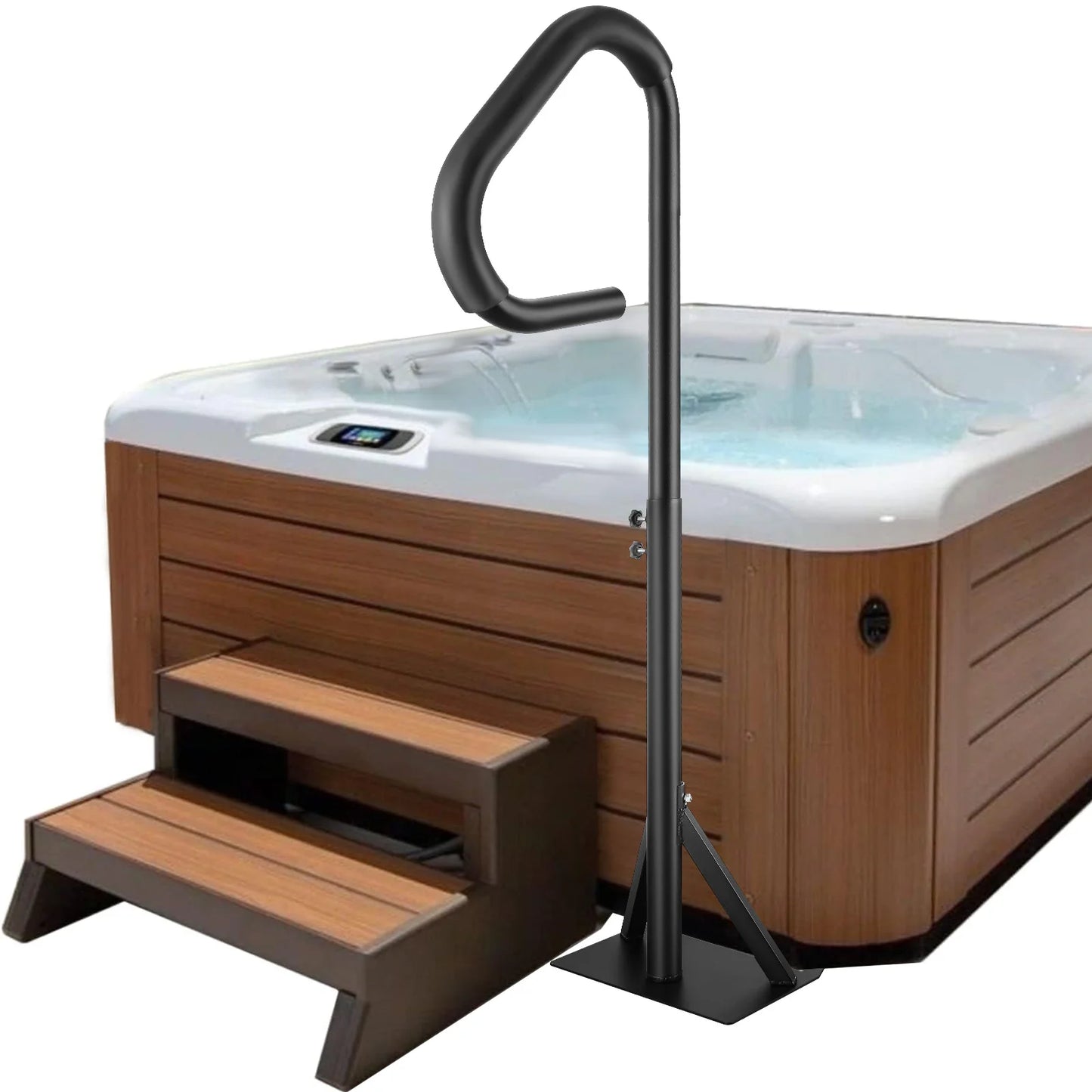 SucceBuy 360 Rotatable Hot Tub Handrail With Adjustable Height Base