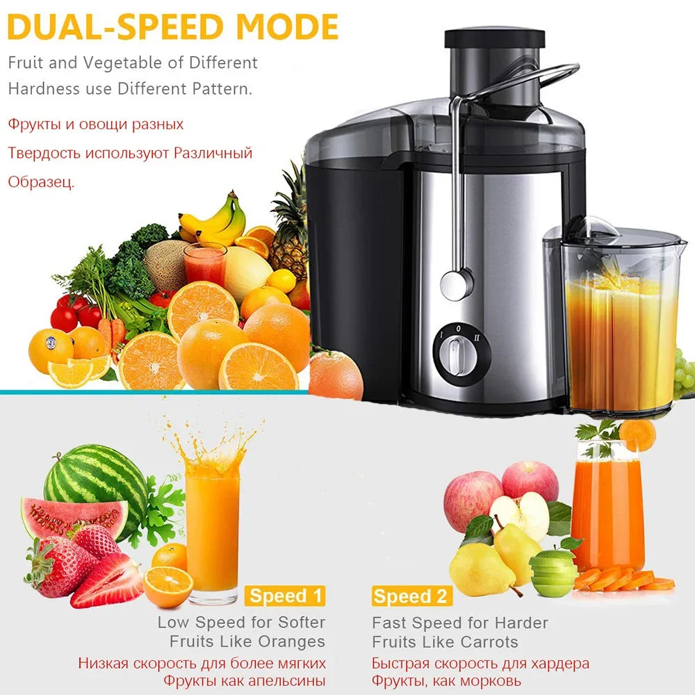 Household Centrifugal Juicer for Fruits and Vegetables