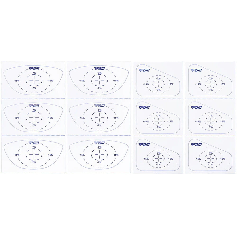 Golf Impact Tape Strike Stickers for Self-Teaching Sweet Spot Analysis