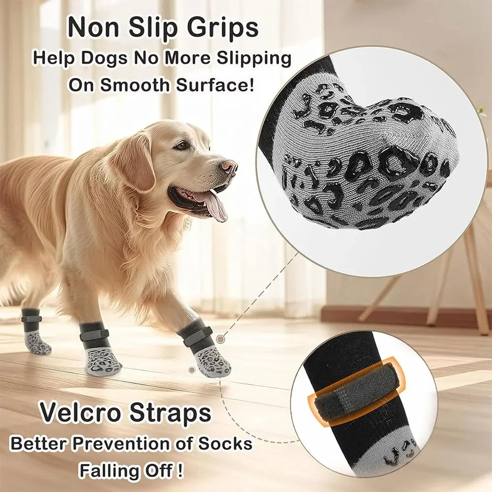 Waterproof Dog Paw Protectors Anti-Slip Boots With Traction Control