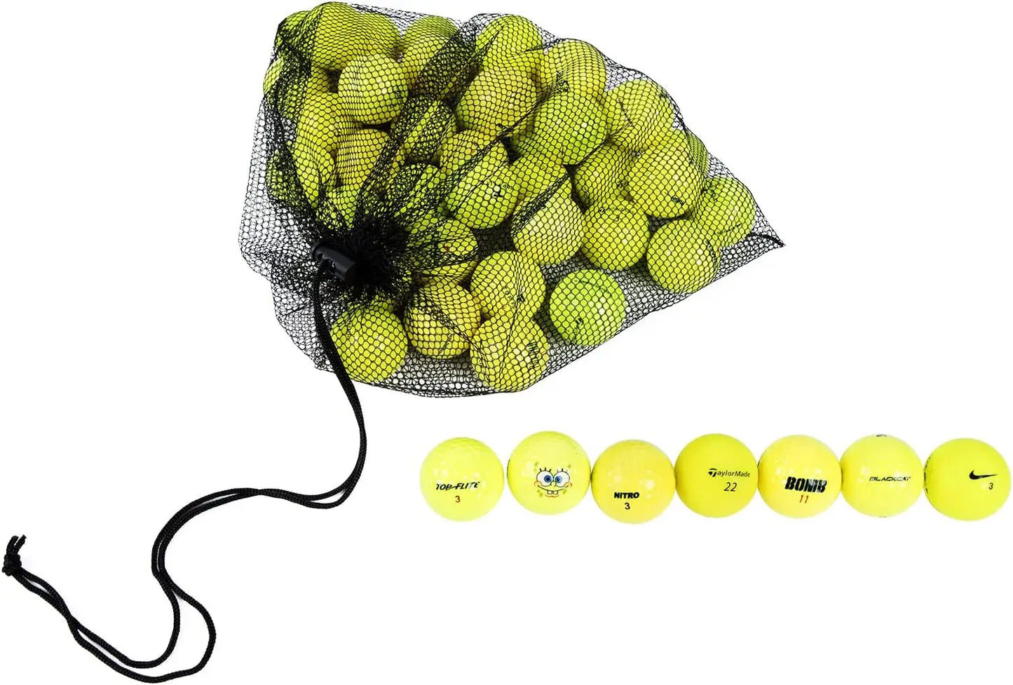 Recycled Golf Balls With Mesh Carry Bag For Easy Transport