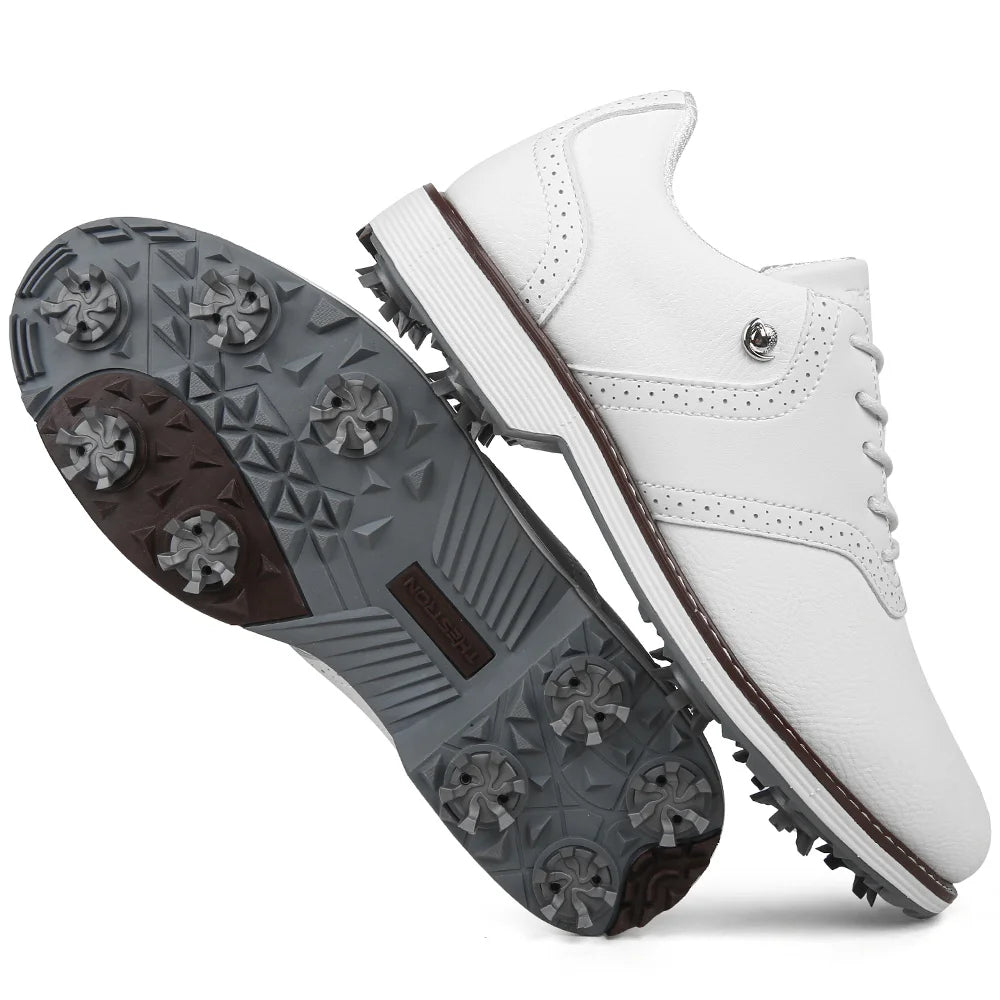 Lenox Men's Golf Shoes Spiked Sneakers for Golfers