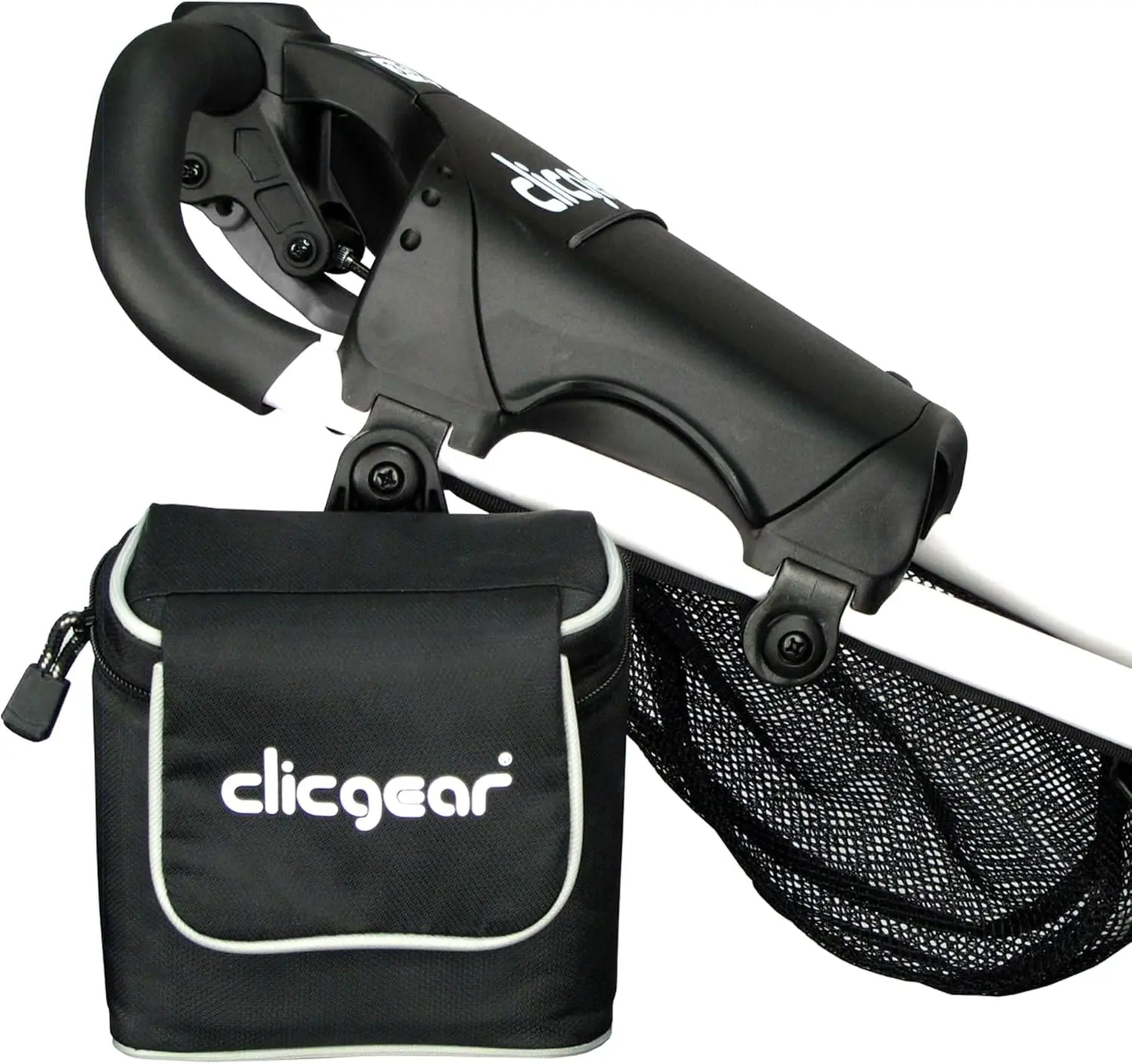 Waterproof Insulated Golf Cart Storage Pouch with Magnetic & Zipper Closures for Push Carts, Fits 1-Inch Handle Tubing