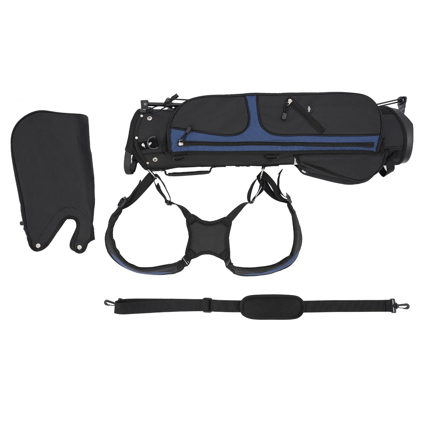Bymaocar Portable Golf Stand Bag 3 Dividers And 5 Pockets